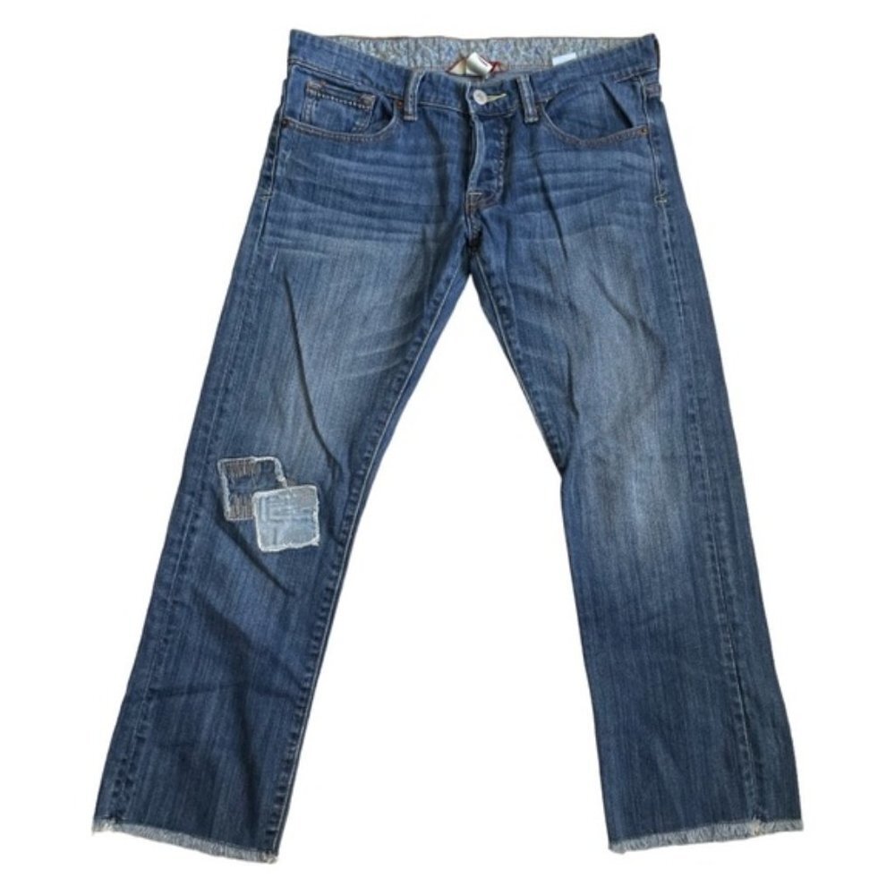 Lucky BRAND cropped patchwork jeans 2x26